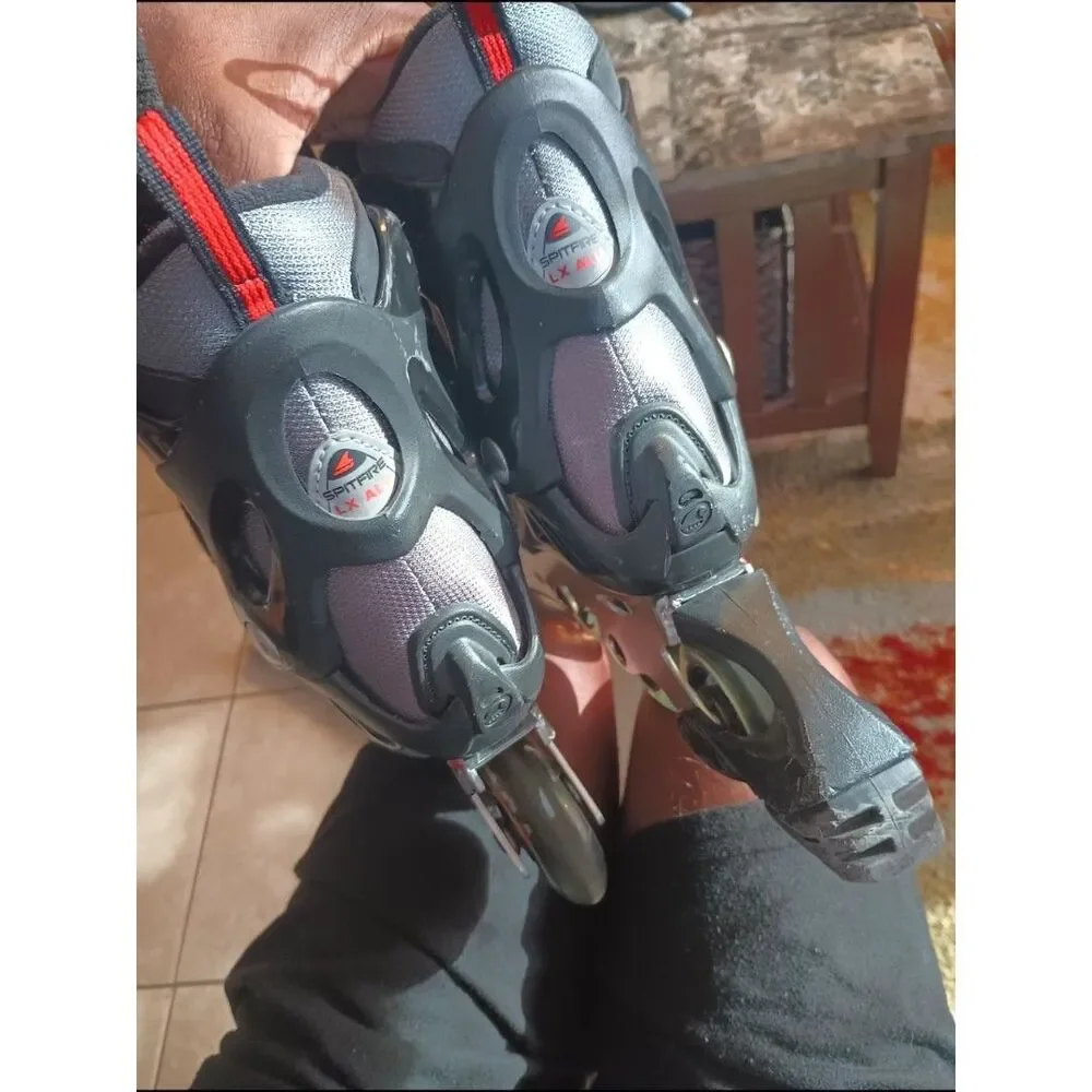 Kids' Gray and Red Adjustable Inline Skates